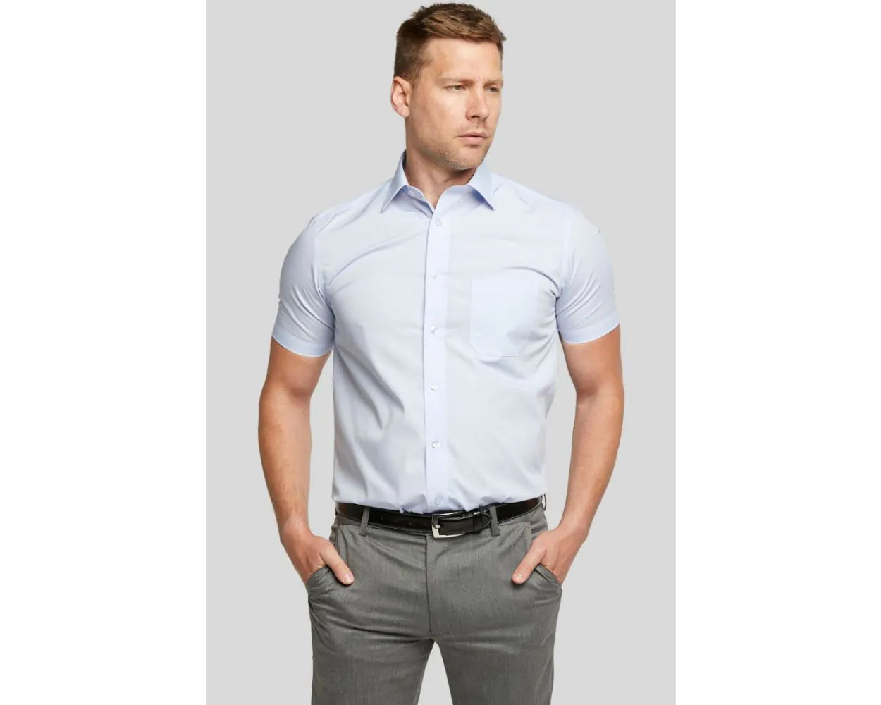 Men's Shirts - Short Sleeve (Grey)